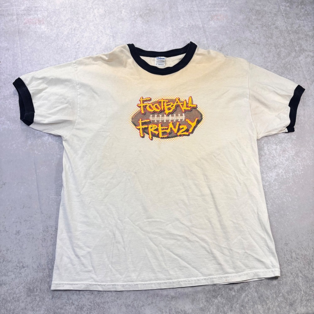 Football Frenzy Got Game USAF Services Ringer T Shirt Mens XL Y2K Graphic Tee